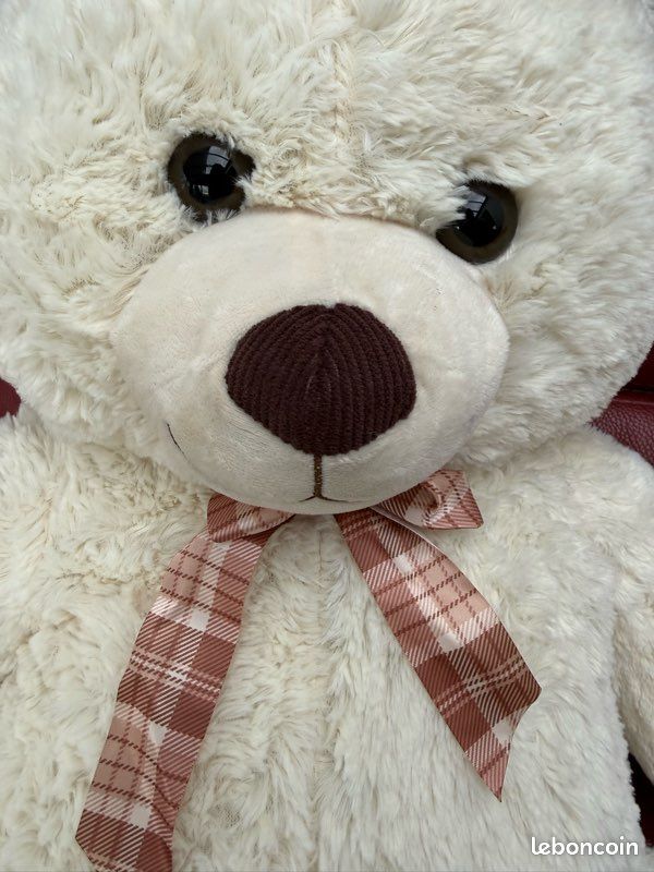 Peluche ours XXL une marron et l’autre beige (image 5)