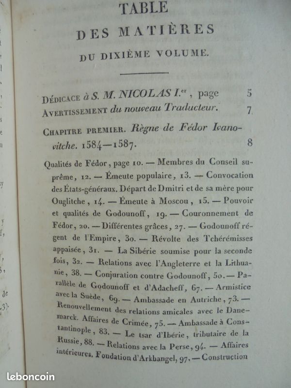Histoire de l empire de russie , m de KARAMSIN , T10 1826 (image 5)