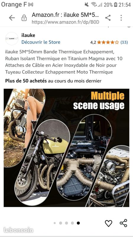 15Mx50mm Ruban Isolant Thermique En Titanium Magma + 10 Attaches De Cable En Acier Inoxydable Pour Tuyeau Collecteur Echappement Moto Bande Isolante Thermique 84602069