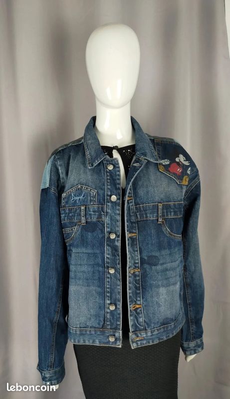 Veste en jean Desigual x Mickey – Édition Limitée – Taille L