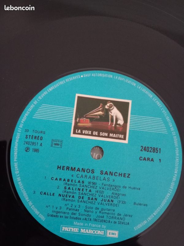Vinyle 33t Hermanos Sanchez (image 4)