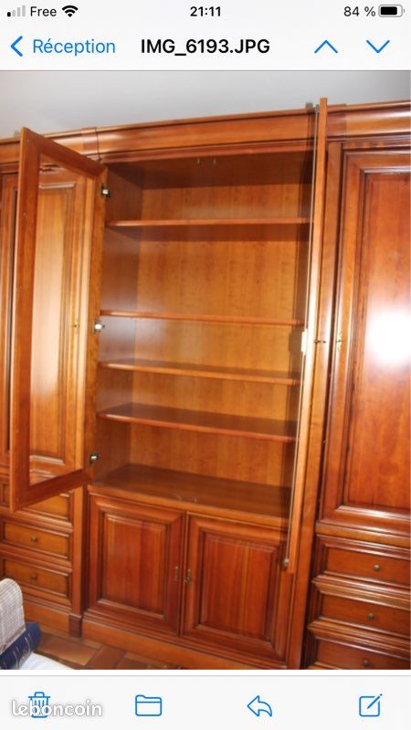 Bibliothèque Louis Philippe en merisier (image 3)