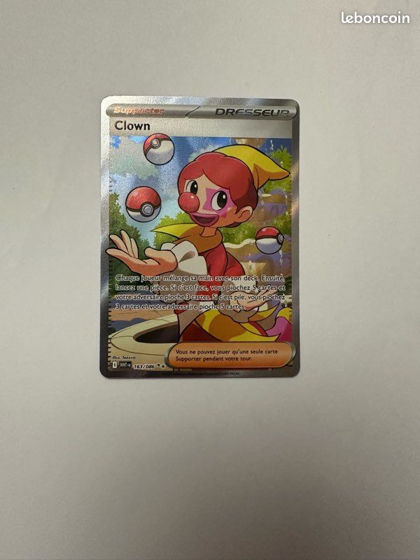clown pokemon card Clown WHT 163/086 MINT