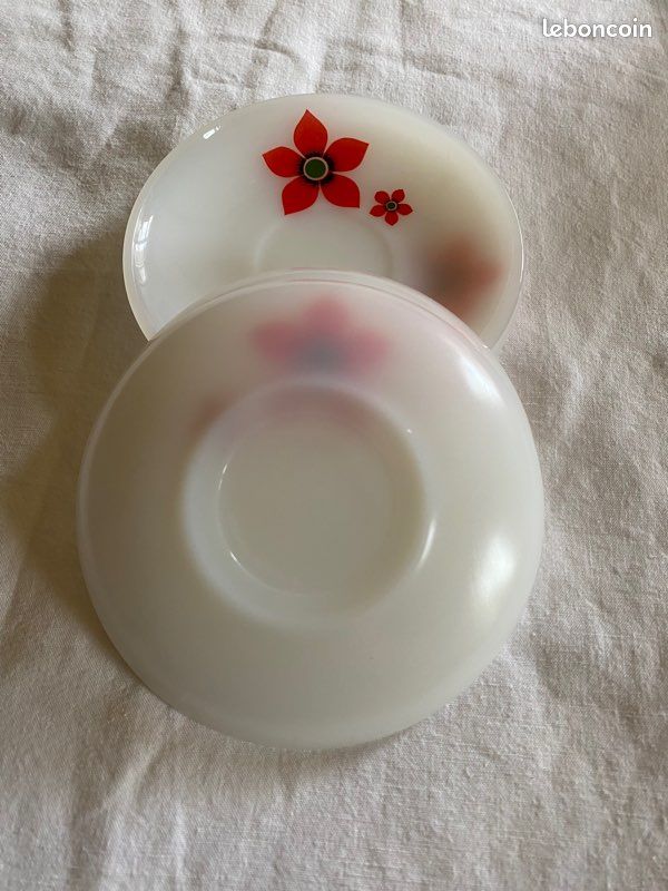 Sous tasses à café vintage en verre type Duralex (image 8)