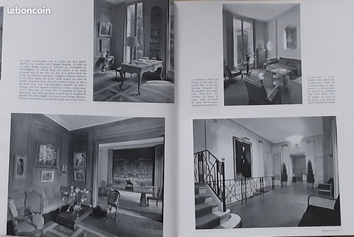 Décoration de France. Appartements et hôtels particuliers. Les Publications de France éd. De 1949. 236 pages. Bon état (image 7)