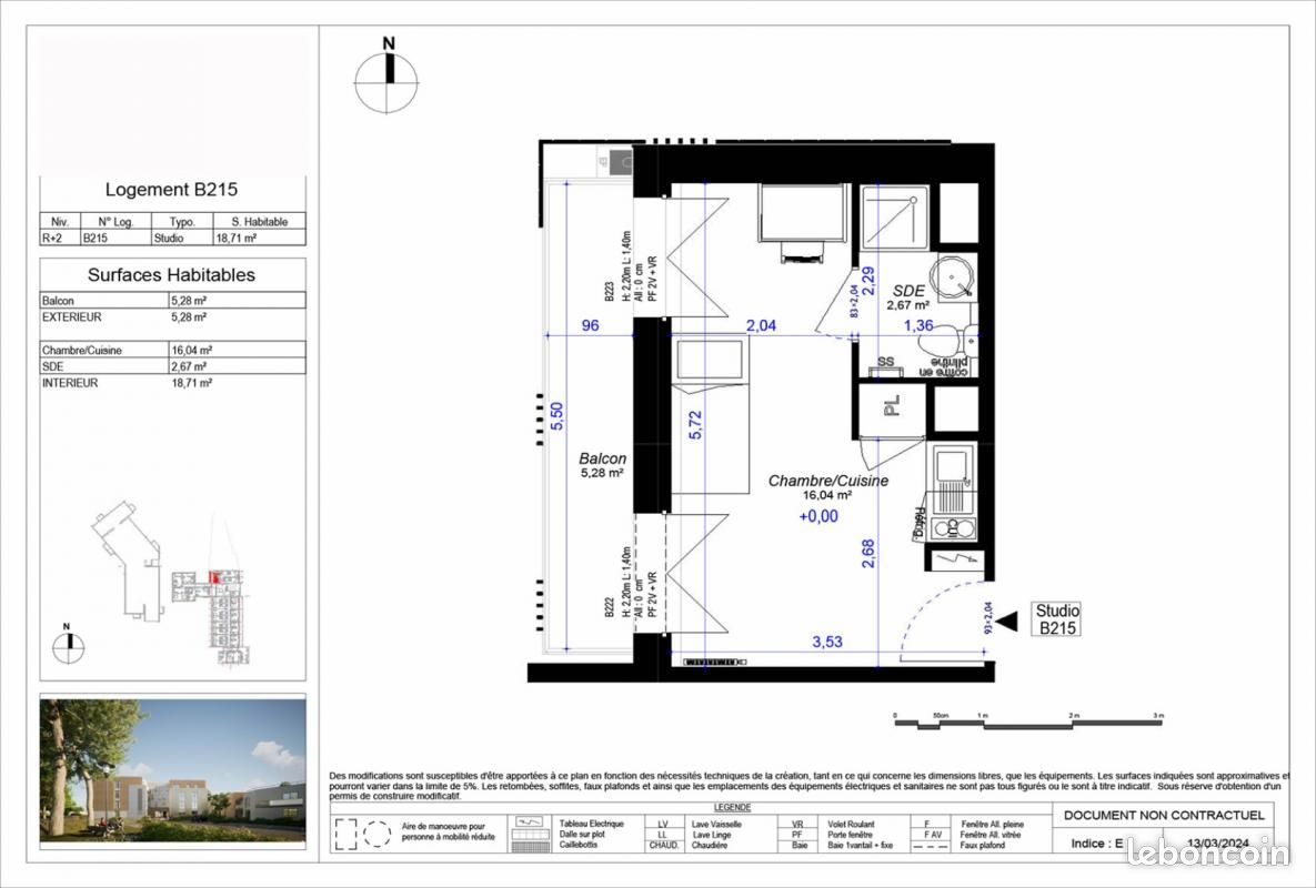Appartement a louer orleans - 1 pièce(s) - 18 m2 - Surfyn