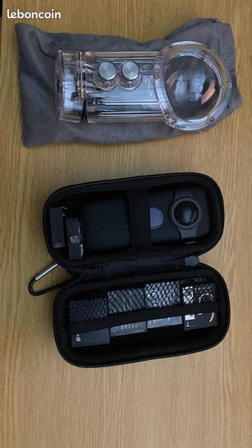 Caméra sport 360 insta one X avec caisson étanche etuit, 10 batteries et protège lentille (image 1)