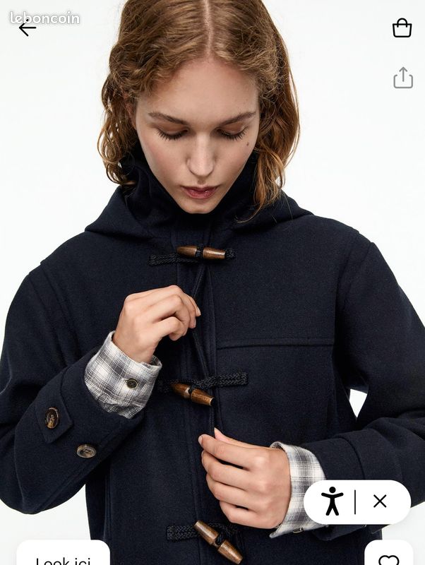 Manteau Court Manteau Femme Bleu Marine Capuche Manteau Court