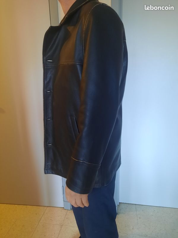 Veste cuir vintage vachette (image 3)
