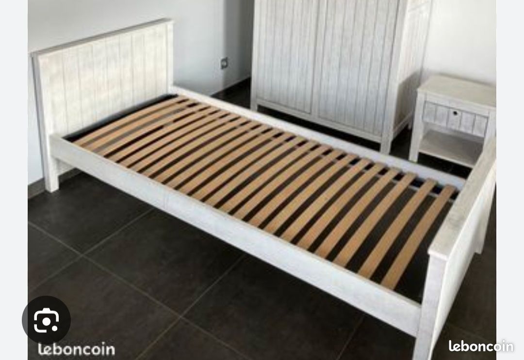 Lit 90x200 + rangement Alinea Collection BEACH (image 1)