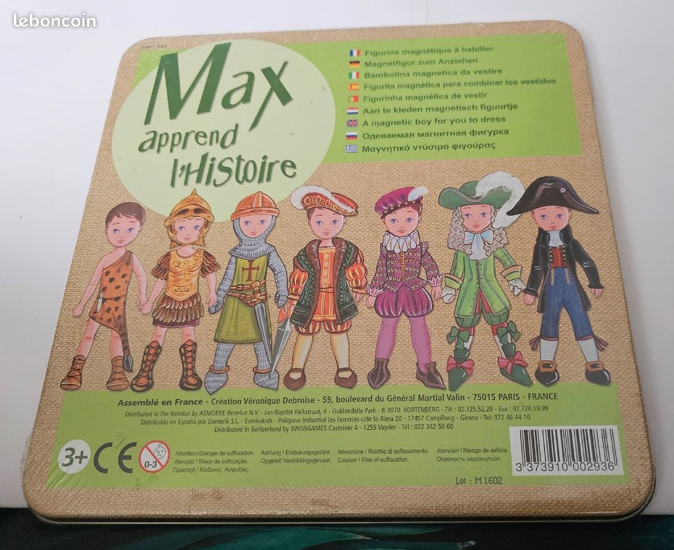 Jeu Magnétique " MAX APPREND L'HISTOIRE " - NEUF scellé- jti1 (image 3)
