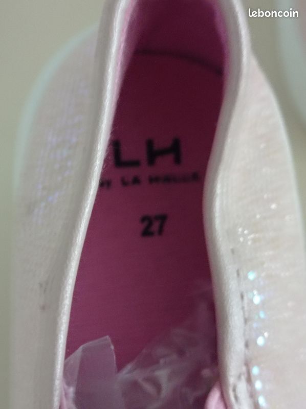 Chaussure rose brillante fille pointure 27 LH La hall Neuf étiqueté jamais porté (image 5)