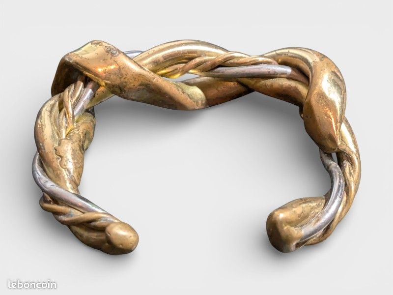 Bracelet Jonc Ancien En Bronze – Modèle REF78221, Style Vintage