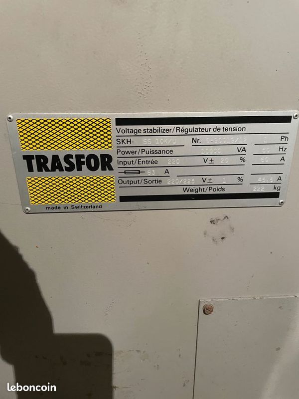 Régulateur stabilisateur tension 10KVA TRASFOR Suisse (image 3)