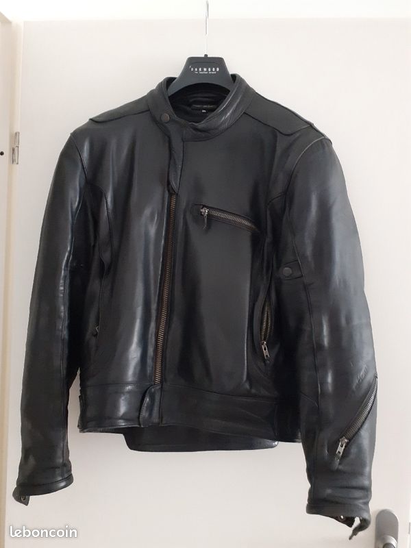 Blouson cuir moto homme (image 1)