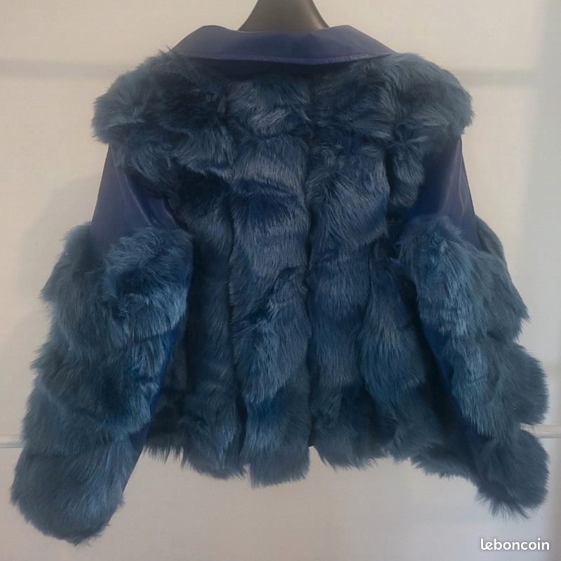 Blouson simili cuir fourrure (image 2)
