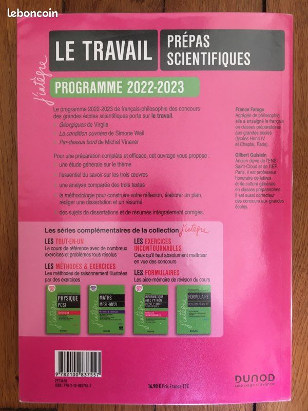 Le travail – Virgile . Weil . Vinaver – prépas scientifiques (image 2)