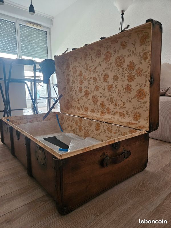 Great-Valise En Bois Rétro Valise Boîte De Rangement En Bois Studio