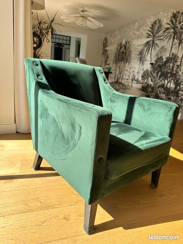 Fauteuil en velour (image 5)