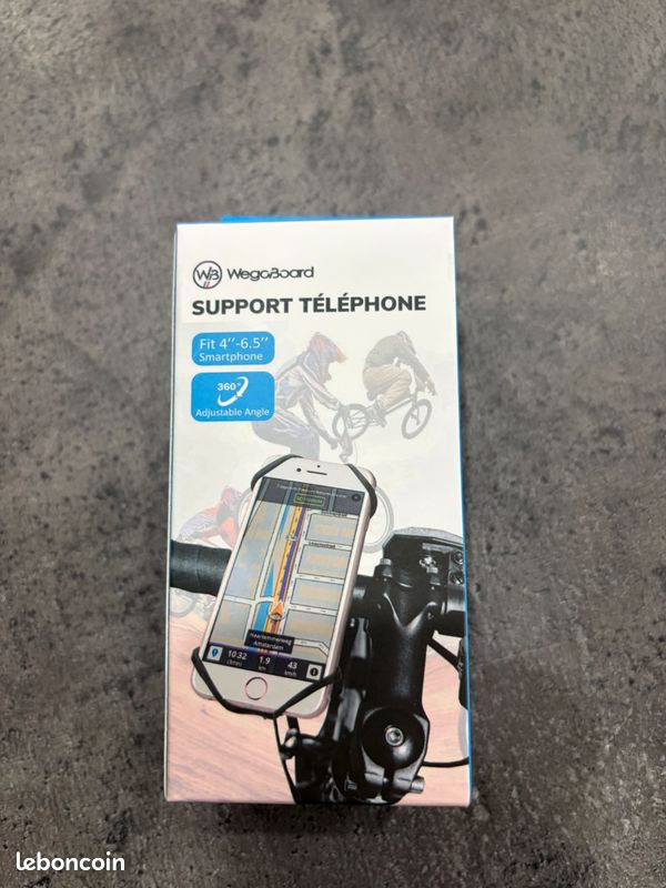 Support téléphone pour trottinette/vélo/moto rotatif 360° Wegoboard NEUF - Accessoires téléphone & Objets connectés