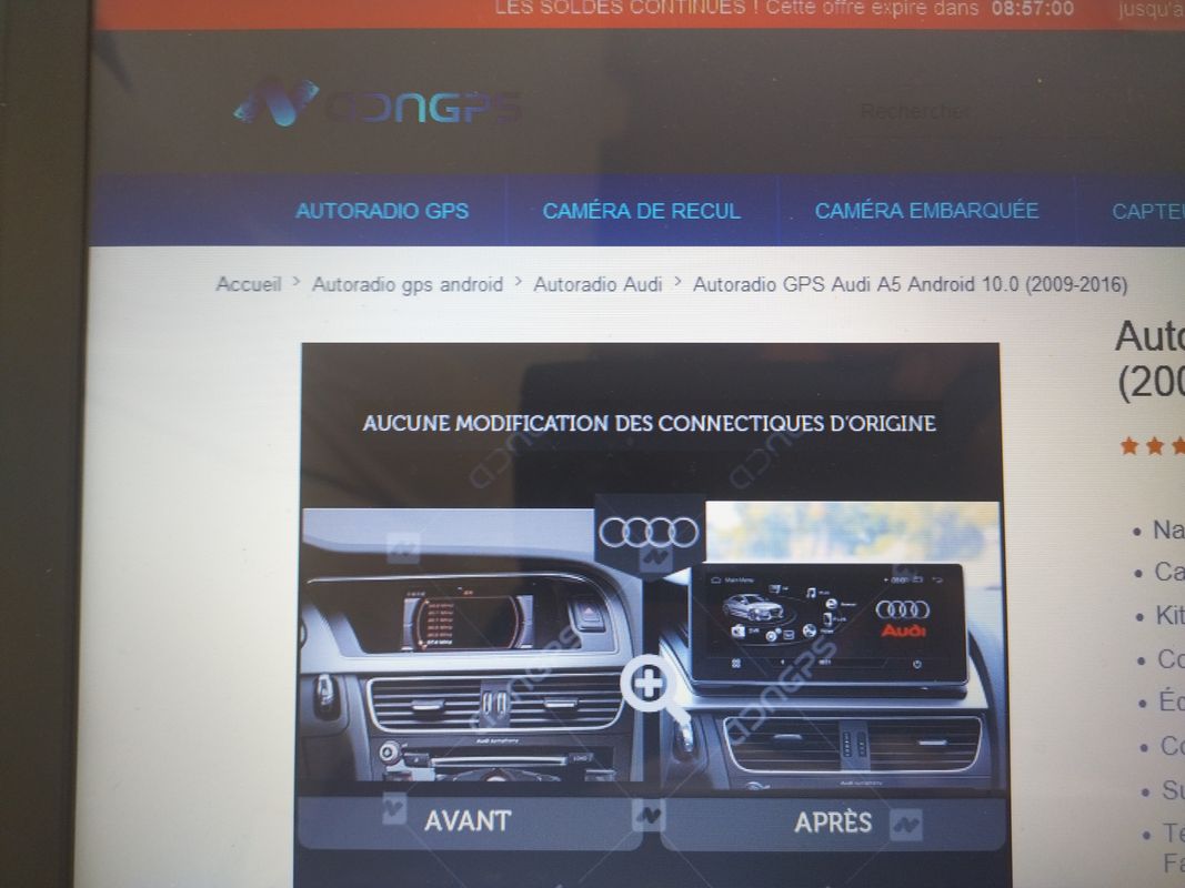 Poste écran Android Audi A5 - Équipement auto