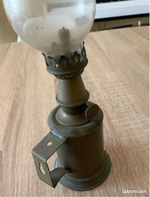 Lampe pigeon ancienne & globe verre (image 3)