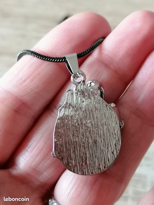 Pendentif Papillon œil De Tigre – Vintage 1980 – Neuf Avec étiquettes – Marron/or