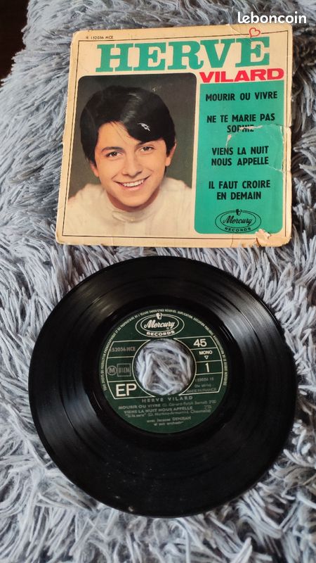 Vinyle 45 tours Hervé vilard, mourir ou vivre (image 3)