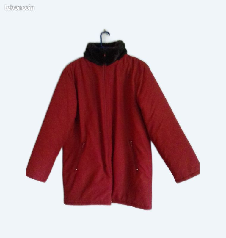 Manteau D'hiver Bordeaux Soon Matalan - Taille UK 22 (EUR 50), Longueur Hanches, Doublé - Neuf Avec étiquettes