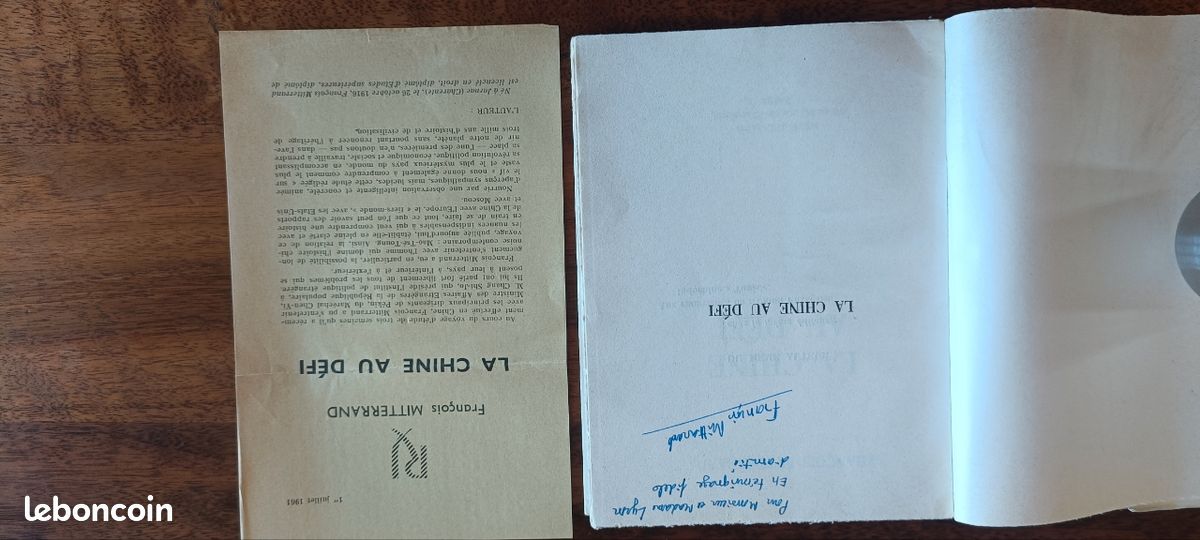 Livres de François Miterrand dédicacés (image 2)