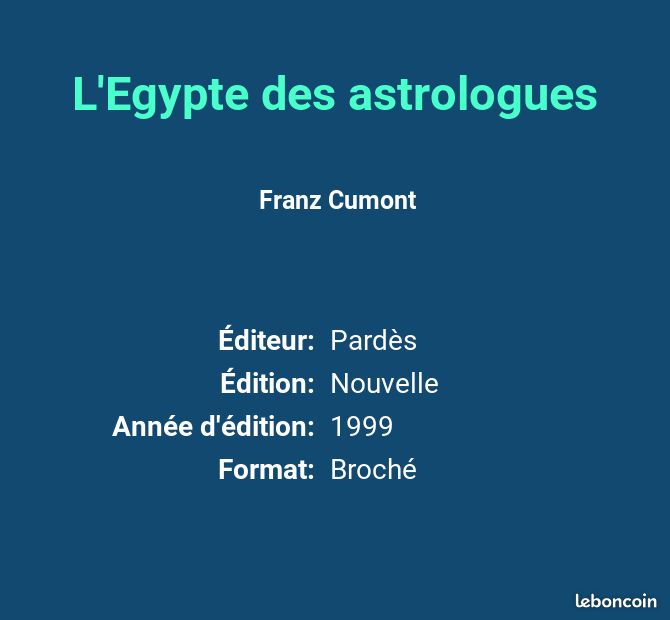 L'Egypte des astrologues - Franz Cumont (image 2)