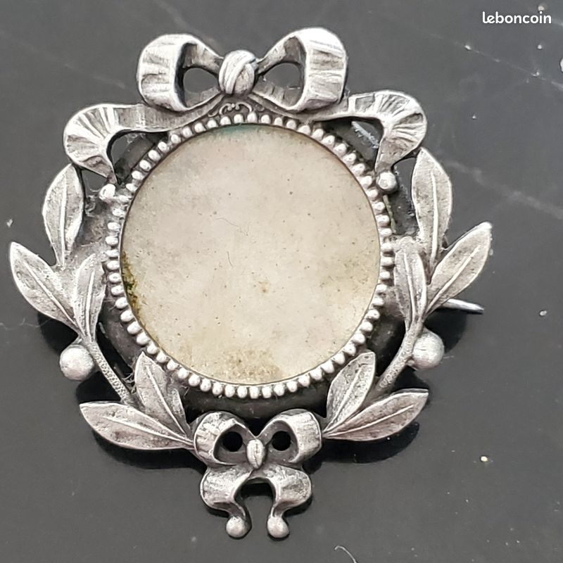 Broche Vintage Ancienne Porte-photo - Bon état D'usage, Bijou Rétro à Personnaliser