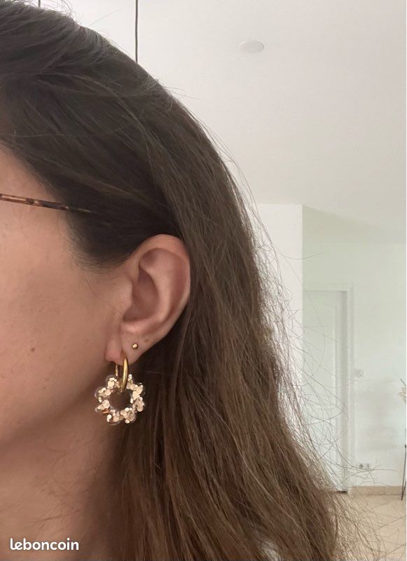 Boucles d’oreilles fleurs (image 4)