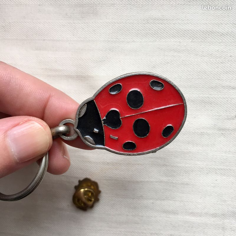 Porte-clés Pendentif Coccinelle En Cristal – Multicolore, Dimensions 5,5 X 5,5 X 2,5 Cm