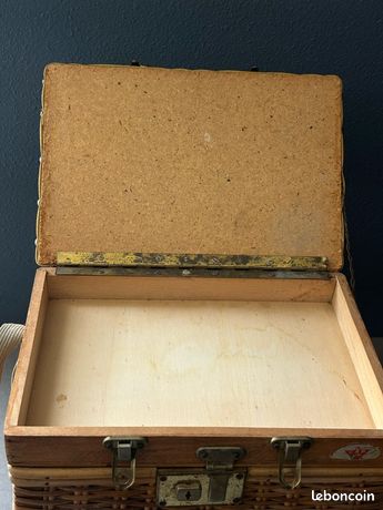 tabouret de pêche français vintage | Boîte à accessoires