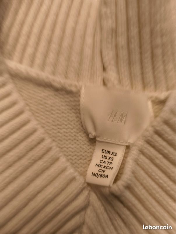 Pull blanc xs (image 2)