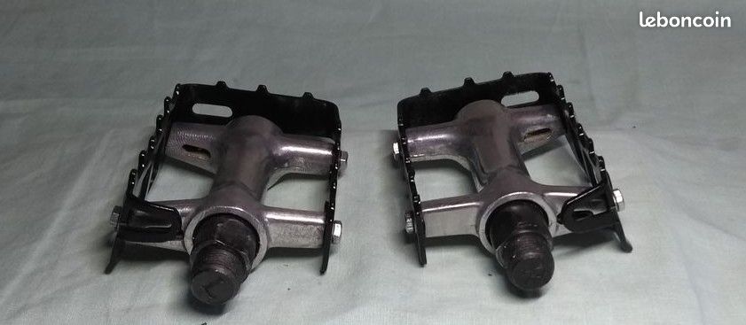 Paires de pédales vélo aluminium 9/16" - VTT VTC Ville Vintage Vélotaf (image 2)