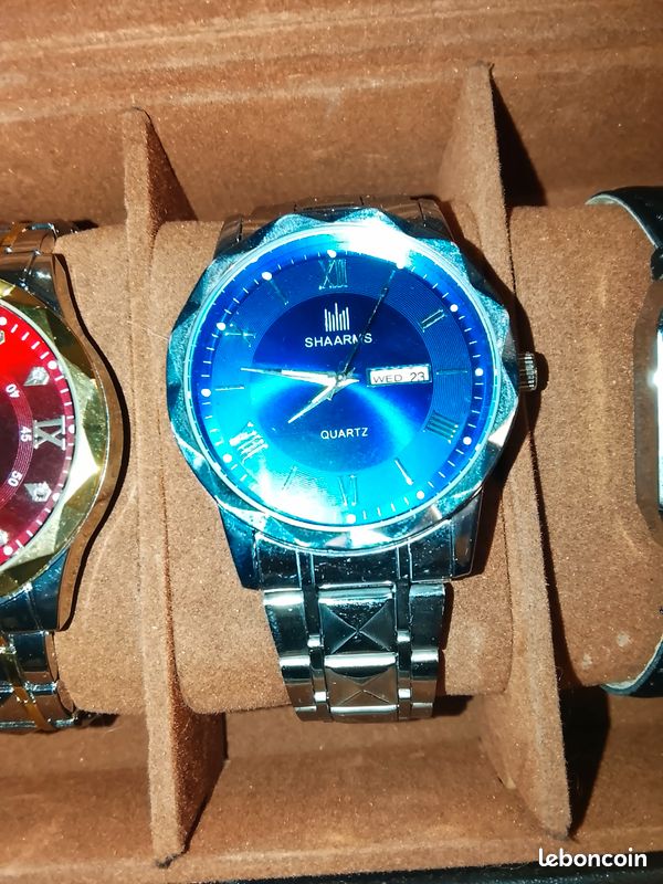 Coffret élégant avec 4 montre. 3 montre homme 1 femme avec boite de rangement (image 8)