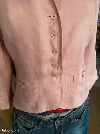 Haut Femme Manches 3/4 Rose Joules Taille 12 - Bon état, Motif Bijou