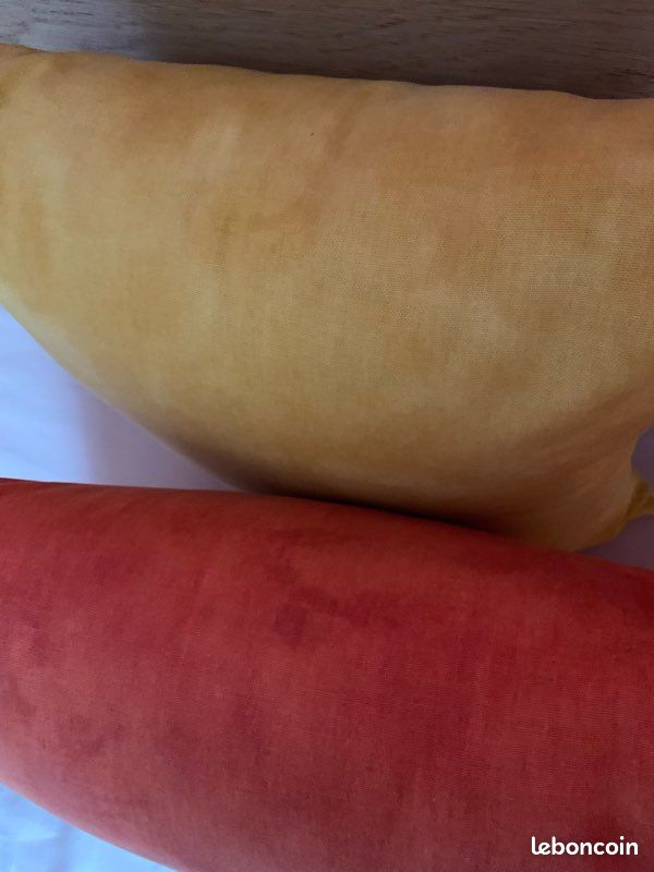 Coussin jaune ou orange déhoussable. Neuf (image 5)