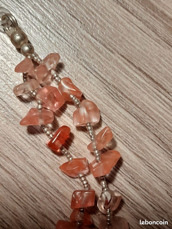 Bracelet pierres roses (image 3)