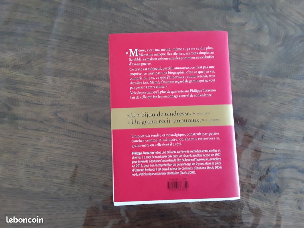 Livre de Philippe Torreton "mémé" avec CD du livre lu par Philippe Torreton, édition limitée (image 2)