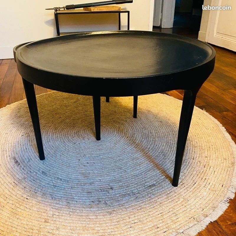 Lot 2 tables basses gigognes noir deco tendance Maisons Serks (image 5)