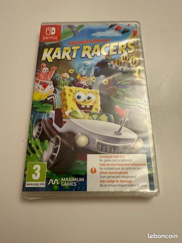 [Jeu Switch] Nickelodeon Kart Racers code seulement (neuf sous blister ...