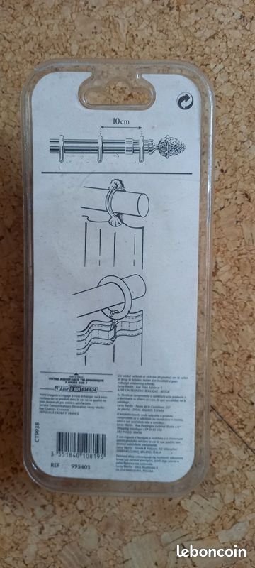Kit de tringle à rideaux en laiton massif ,Neuf (image 3)