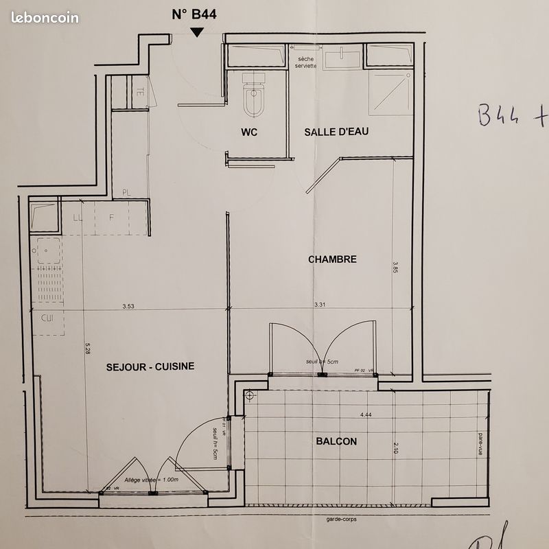 Appartement 2 pièces 41 m² · à Lyon · 41 m² · 817 €/mois