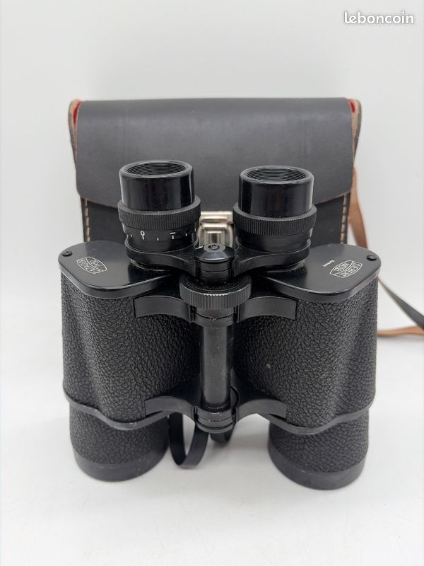 Jumelles Vintage Olympic 7x50 Japon - Avec étui Cuir Rouge Intérieur