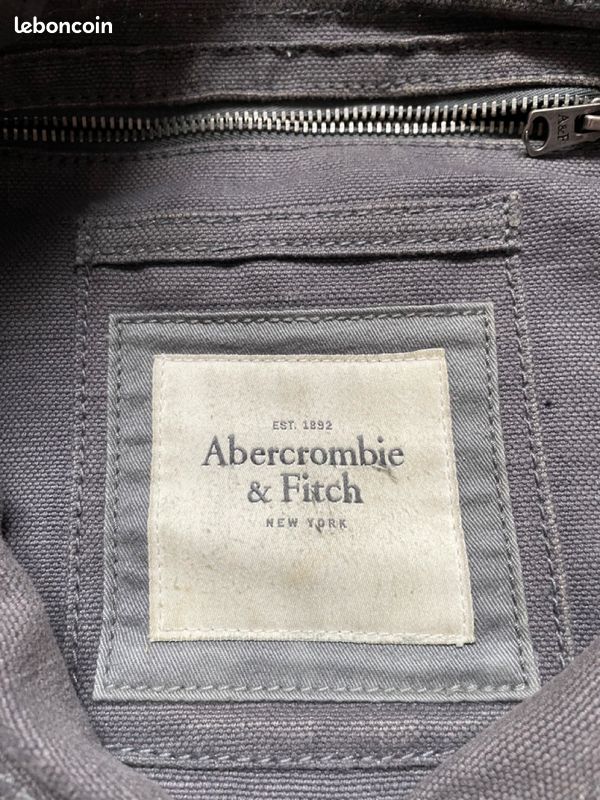 Tote bag Abercrombie gris coton et cuir (image 3)