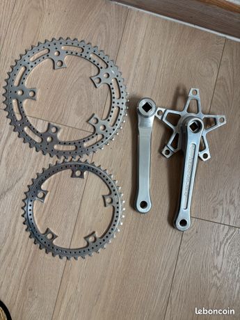 NOS PÉDALIER STRONGLIGHT/SPIDEL 106 70s-80s Crankset (172.5mm) (53/42T) (FRA) EUR 369,00 - FR