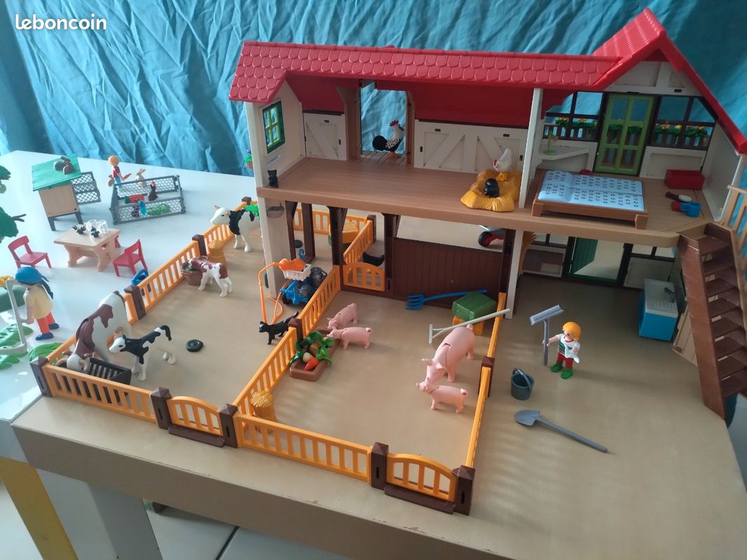 Kit playmobil la grande ferme 6120 et enfant avec lapins et clapier 6140 la grande (image 6)